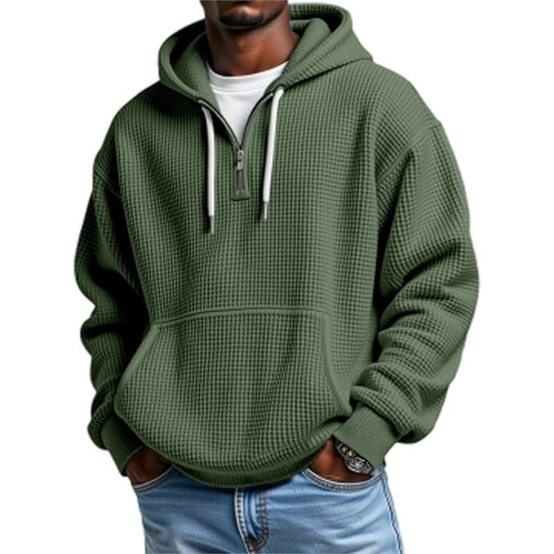 3D Printed Men's Double Hood Zipper Hooded Sweater