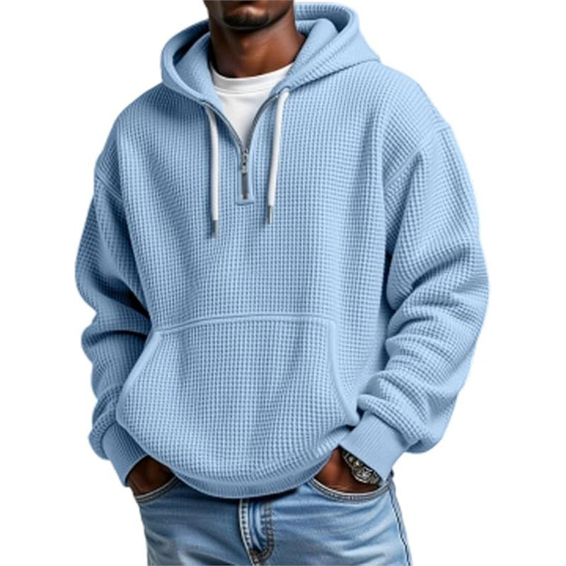 3D Printed Men's Double Hood Zipper Hooded Sweater