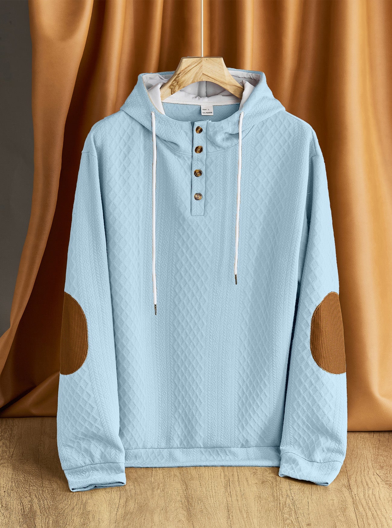 Men's Leisure Pullover Jacquard Hooded Embroidered Sweater