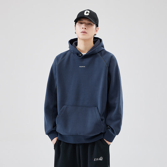 Autumn And Winter New Heavy Hooded Sweater Men's Fleece-lined Thickened Versatile Pullover Top