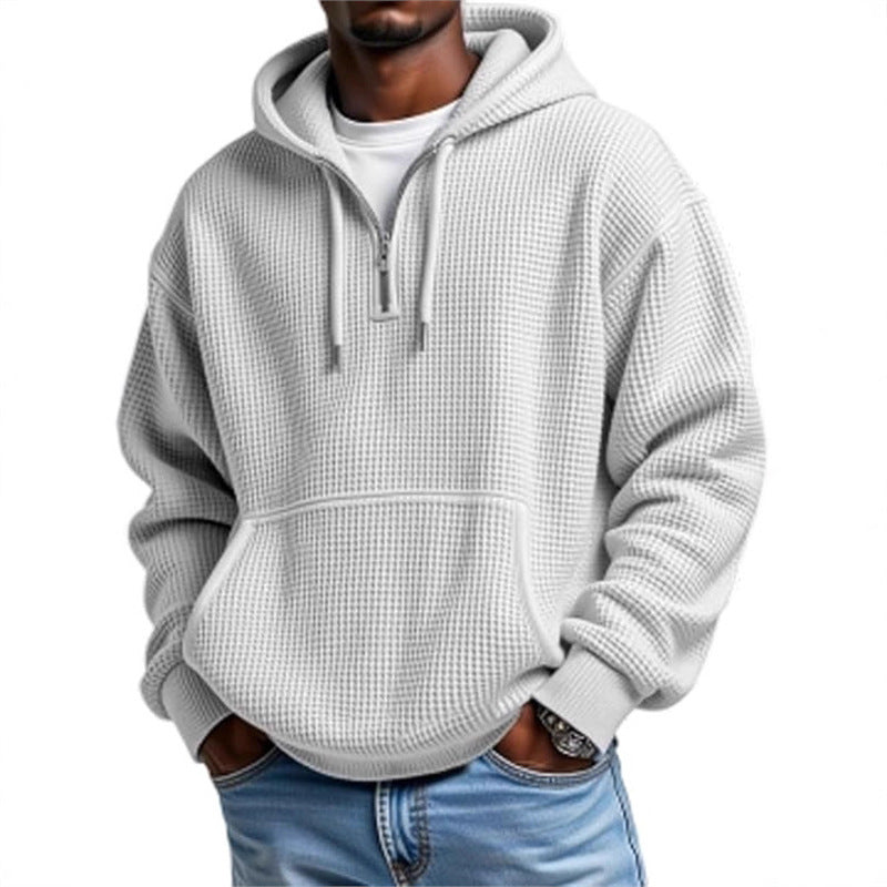 3D Printed Men's Double Hood Zipper Hooded Sweater