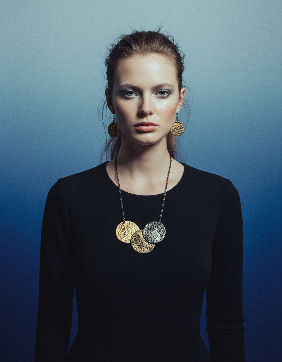 Chunky Metallic Statement Necklace