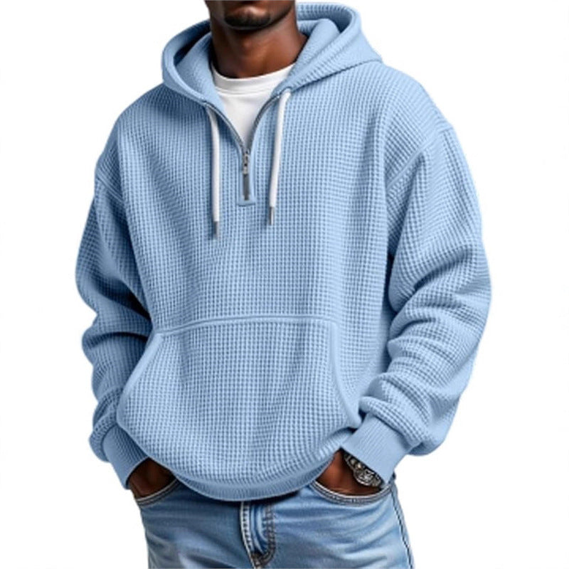 3D Printed Men's Double Hood Zipper Hooded Sweater